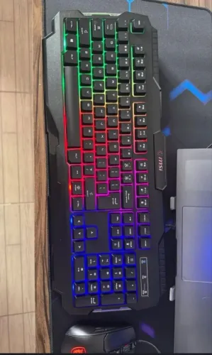 Kit teclado e mouse MSI Forge Gk100