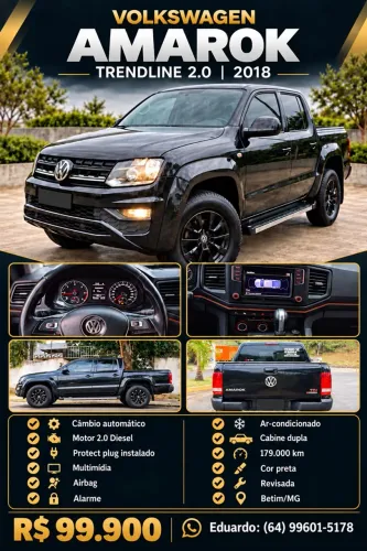 Volkswagen Amarok Trendline CD 2.0 TDI 4X4 Dies AUT 2018