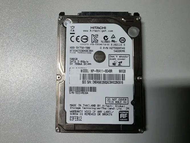 Hd Hitachi 2.5? 500Gb - Usado