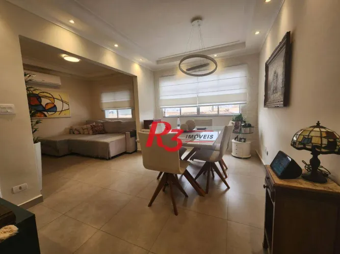 Apartamento com 1 dormitório para alugar, 101 m² por R$ 6.200,00/mês - Campo Grande - Sant