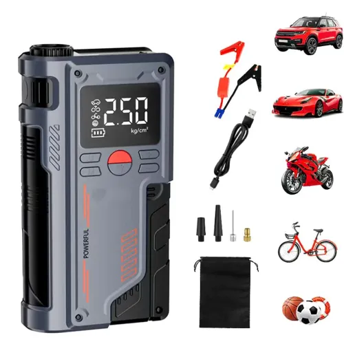 Auxiliar de Partida Automotivo, Compressor Digital Power Bank Inflador