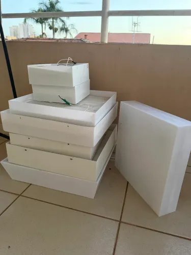 Lote de 8 Luminárias Plafon Quadradas (Vendo avulso ou o lote completo)