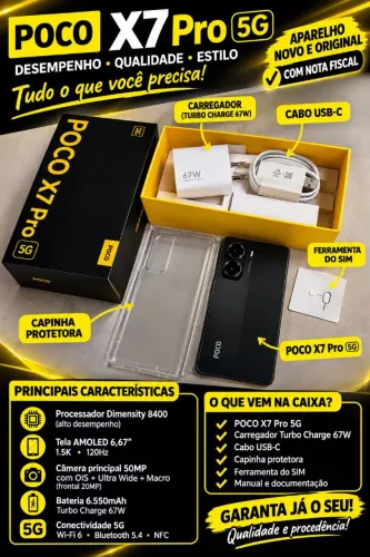 POCO X7 PRO LINHA PREMIUM ENTREGO NA BARRA OU BAIRROS PRÓXIMOS ACEITO OFERTA E TROCAS