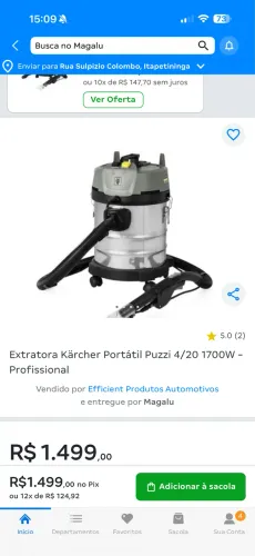 Lavador de estofados ,Extratora Kärcher Portátil