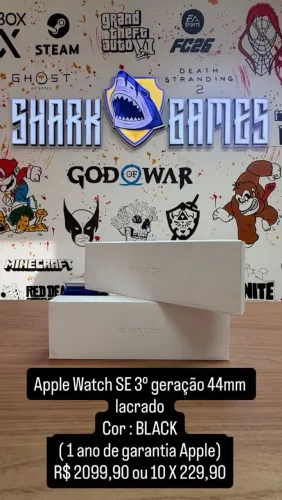 Apple watch SE 3º geração black 44mm lacrado