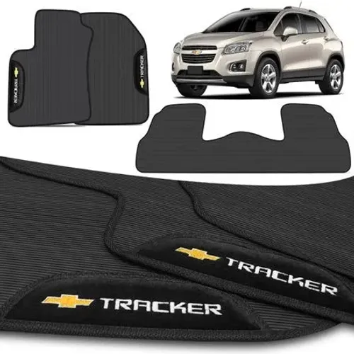 Tapete Chevrolet Tracker 2014 à 2016 - Borracha - Preto 3 Peças - W3191