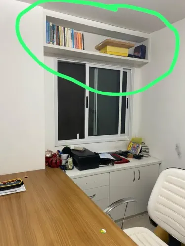 R$ 400,00 - 2 nichos de MDF branco para escritório ou residência