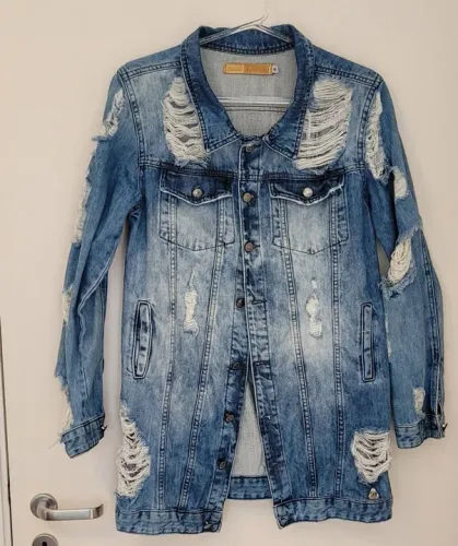 Jaqueta Jeans Destroyed