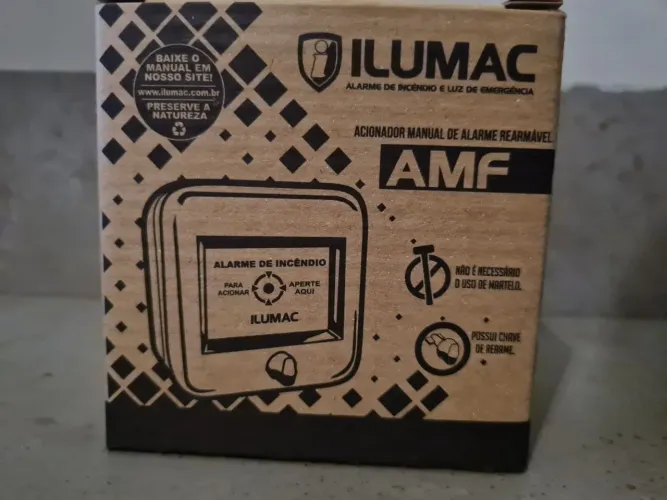 Acionador manual de alarme rearmavel ilumac