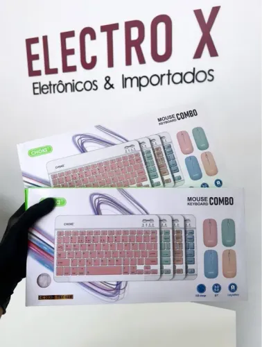 Mini kit teclado e mouse Bluetooth