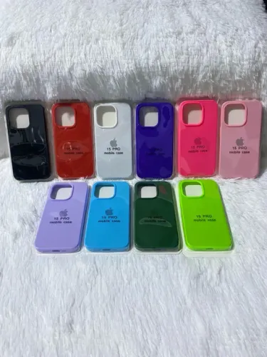 Capas de Silicone para iPhone 15 Pro - Várias Cores