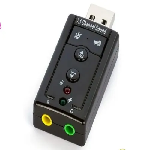 Adaptador Placa De Som Usb 7.1 Com P2 Microfone Pc Notebook