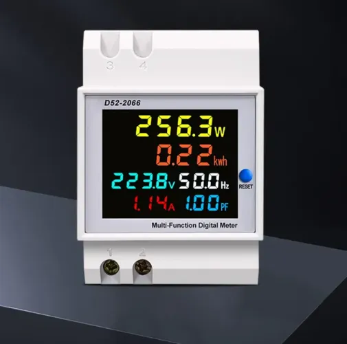 Medidor LCD 6 Em 1 Residência Kw/h 110v 220v Ac 100a Din TC-IN