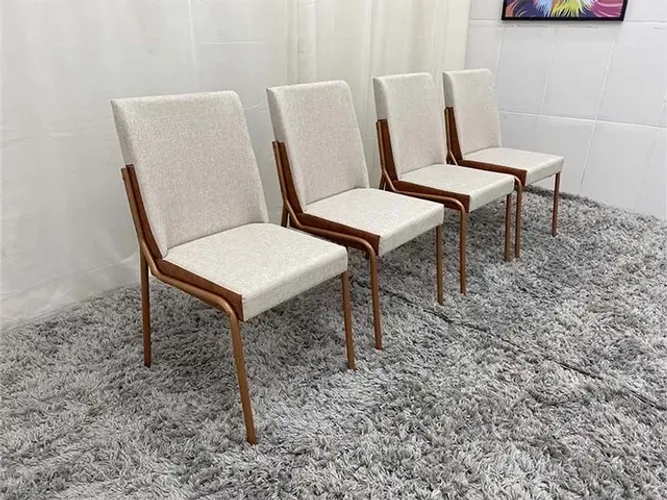 Conjunto 4 Cadeiras de Jantar Areia a64