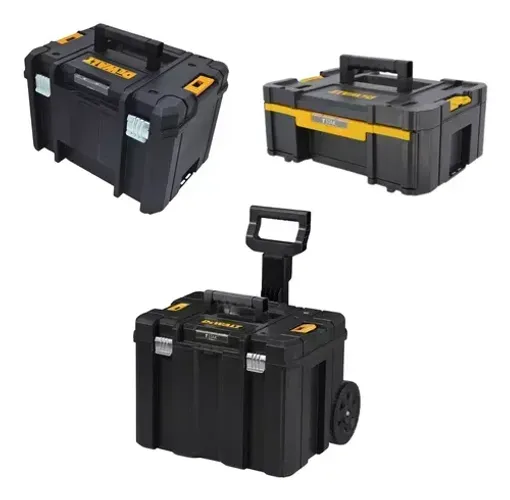 Kit 3 Caixas Ferramentas Tstak Bau C/rodas 1 Gaveta Dewalt