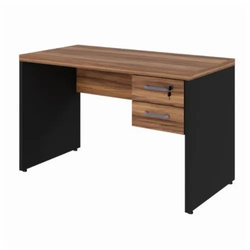 Mesa De Escritório Com Gavetas Design Executivo Acabamento Premium Nogal Sevilha 21471