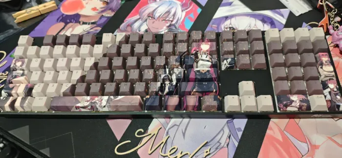 Teclado mecânico rk 108 Royal kludge tri mode custom teclas translúcidas Kafka hokai star