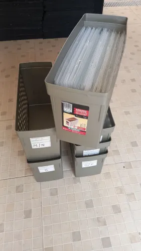 Jogo de 02  Cxas com pastas  Organizadoras para Escritório