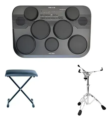 Bateria Eletrônica Roland/Revas PB-350 com suporte e banco Pb350 Pb 350