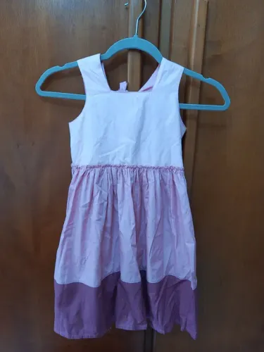 Vestido rosa infantil longo