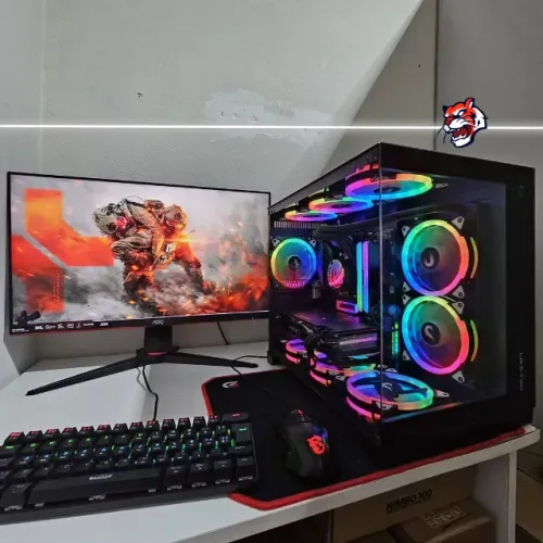 Pc Gamer Completo Ryzen 7 5700X3D + RX 6750 XT 12GB + RAM 32GB + SSD M.2 NVMe 1TB