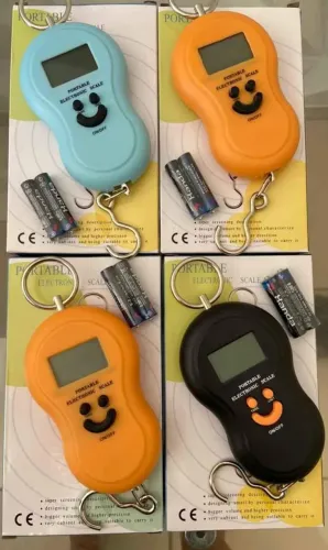 Balança Portátil Digital De Mão Com Gancho, suporta até 50kg