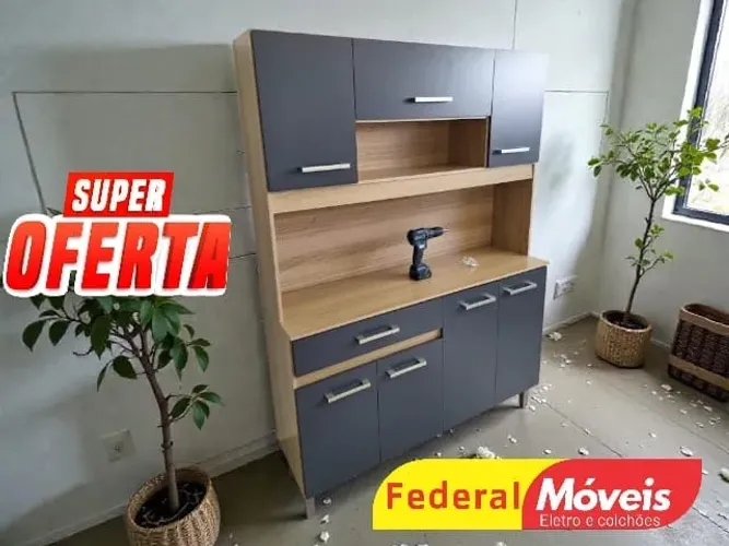 Armário De Cozinha 1,20m GRAFITE (NOS CHAME NO WHATSAPP)