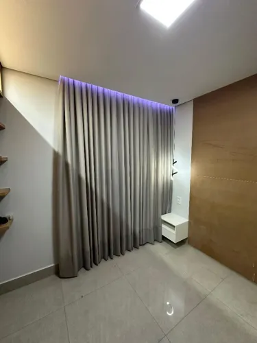 Cortinas de linho e black-out e Cortinas de linho com forro 