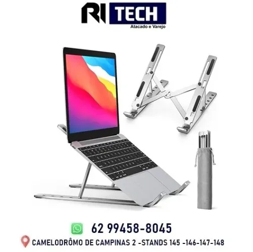 Suporte De Alumínio Ajustável/Regulável Para Notebook