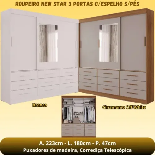 Guarda Roupa 9 Gavetas Winter - Monta na Hora
