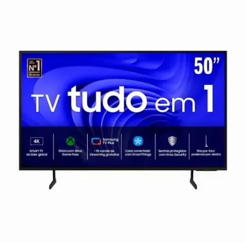 Televisão Smart TV 50 4K Ultra HD Samsung 50DU7700 4K Nova Lacrada