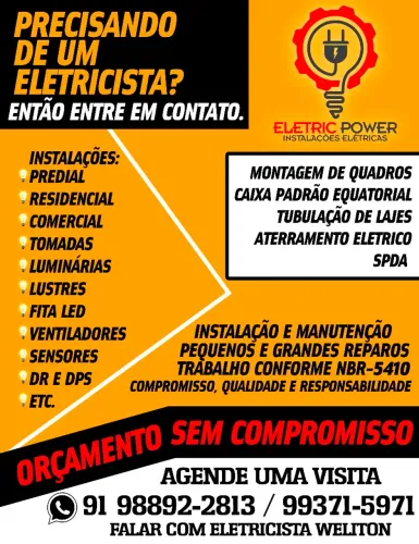 ELETRICISTA PREDIAL RESIDENCIAL COMERCIAL.. CHAMA NO ZAP