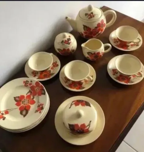 CONJUNTO DE CHÁ E CAFÉ VINTAGE