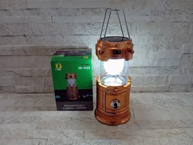 Lampião Luminária Carregador Solar Camping Usb Led Lanterna