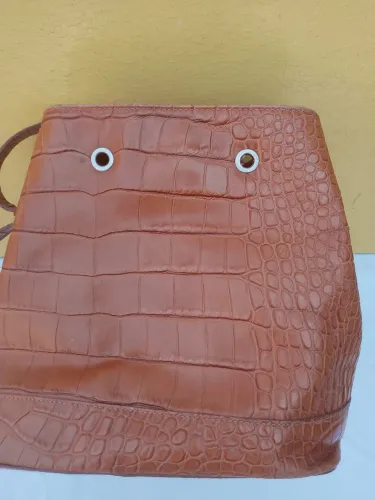 Bolsa de Couro Vera Pelle Legítima Marrom 