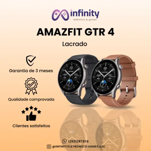 SmartWatch Amazfit GTR 4- Novo- Infinity Eletronics & Games