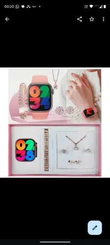 Smartwatch + Conjunto de Joias: Elegância e Tecnologia