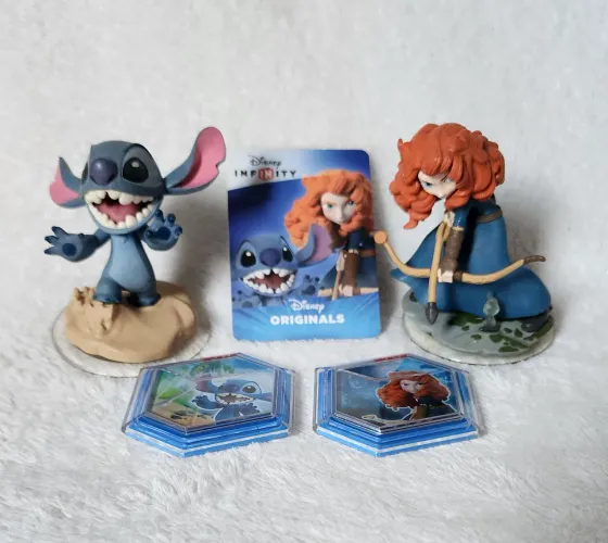 DISNEY INFINITY 2.0 STITCH E MERIDA + DISCOS E CARD