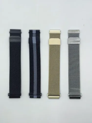 Pulseira em Aço Milanesa para Relógio Smartwatch 20mm