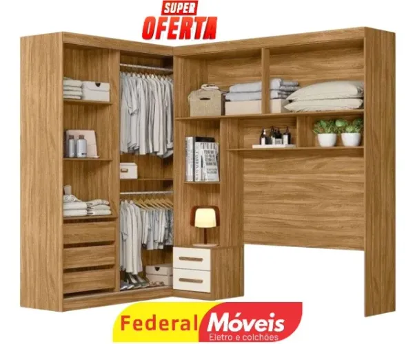 Guarda Roupa Modulado Marrom (MAIS VENDIDO)