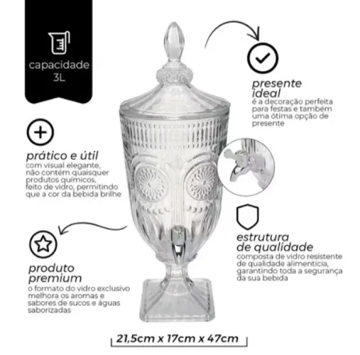 Suqueira antique 3 litros 