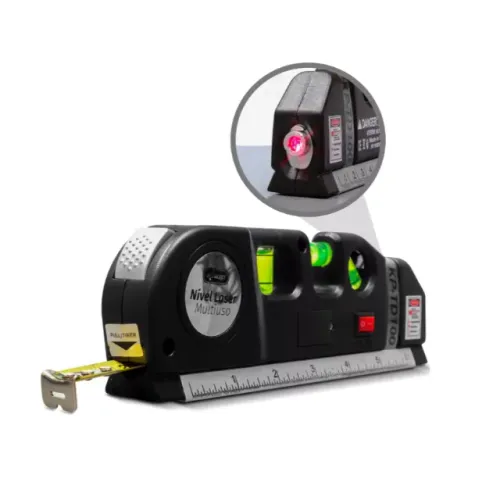 Nível a Laser Nivelador Profissional Recarregável com Trena - WZetta