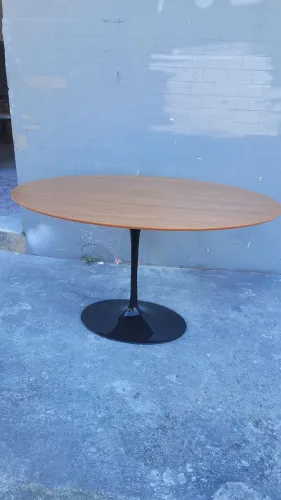 Fabricamos mesa saarinen tulipa + tampo oval 1.40x0.80 mdf freijó 