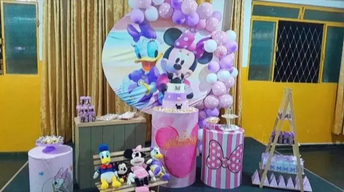 Kit decoração festa Minie e Margarida