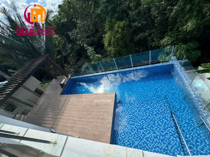 Alugo Casa Duplex no Alphaville I com 590m2, 5/4 todos suítes, piscina, cinema, Salvador t
