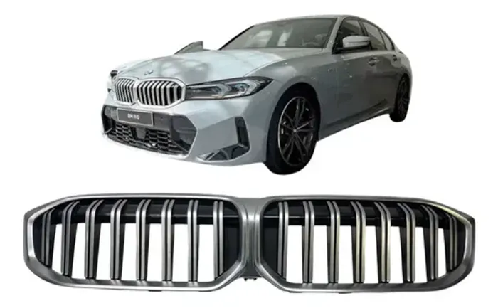 Grade Superior Parachoque Bmw 320i 330e Msport 2023 A 2025 Preto Brilhante