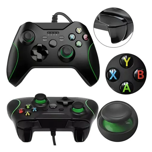 Controle Gamer Com Fio (Novo / Na Caixa) - Excelente Qualidade