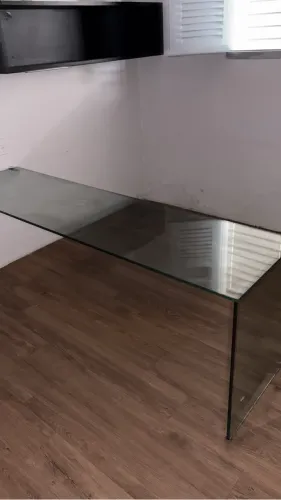 Mesa de vidro escritório / Casa 2,20m/ 0,80cm Muito nova