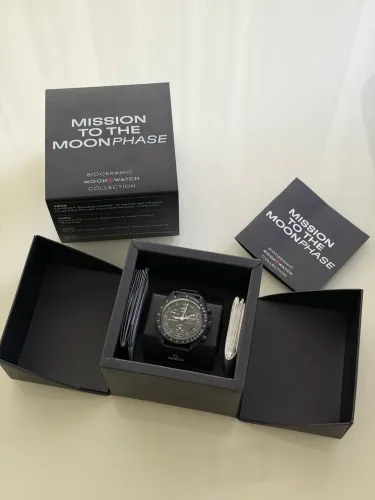 Relógio Omega x swatch moonswatch Snoopy Original- Com NF