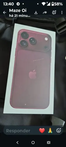 IPHONE 18 PRO MAX BORDÔ 256Gb<br>Lacrado, na caixa <br>O mais novo lançamento da Apple.<br>